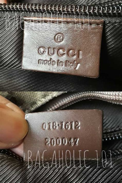 gucci check serial number|how to tell if Gucci bag is real.